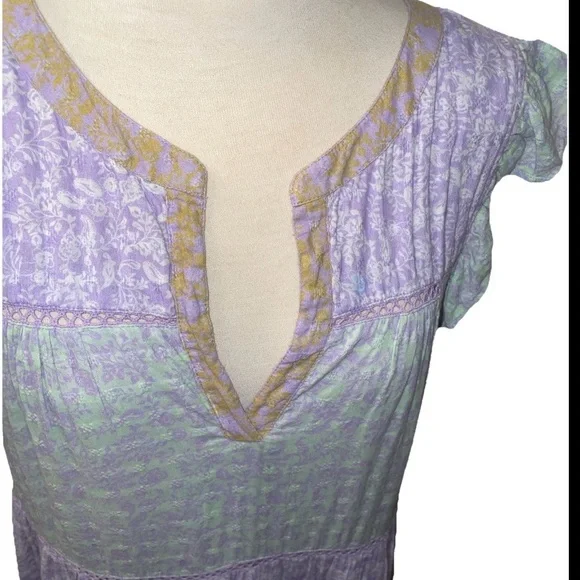 Roller Rabbit Lavender and White Midi Dress - Picture 6 of 9